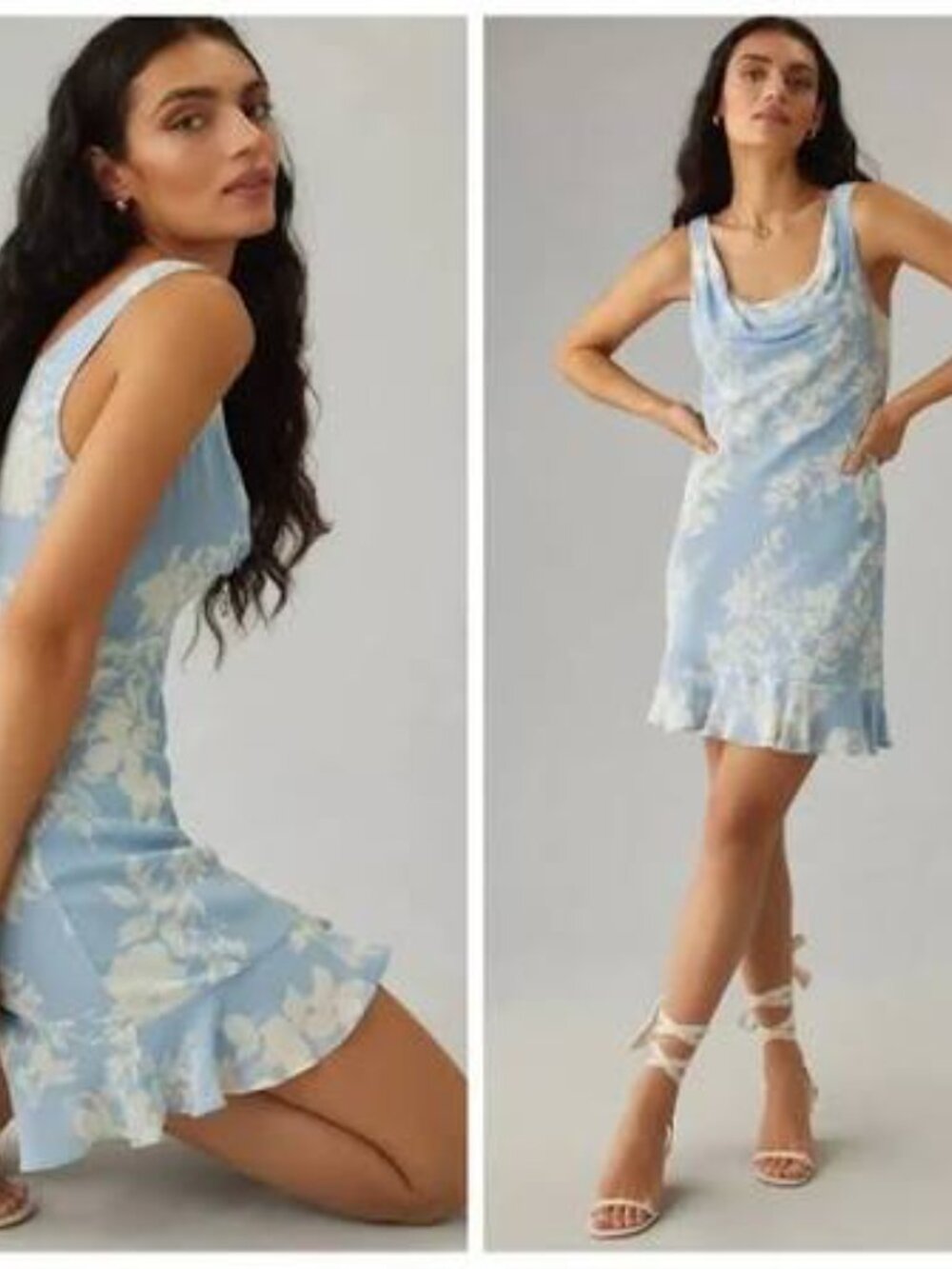 NWT Reformation Rudie Blue & White Mini Dress